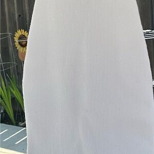 Windsor White Ribbed Midi Pencil Dress